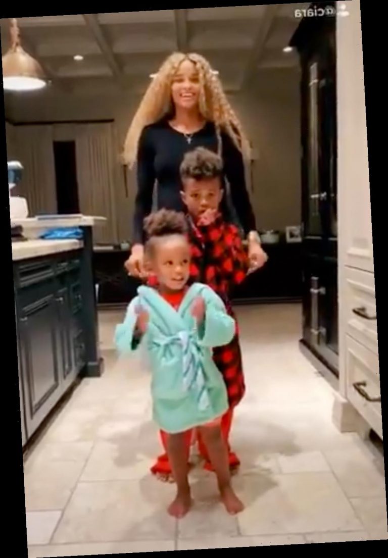 1, 2 Step! Pregnant Ciara and Husband Russell Wilson Take on Tik Tok ...