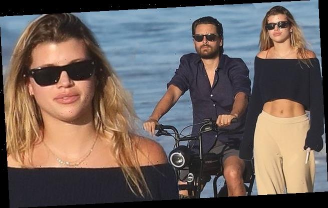 Sofia Richie Flashes Her Abs During Sunset Stroll With Scott Disick