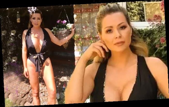 Nicola Mclean Puts On An Eye Popping Display In A Tiny Black Swimsuit
