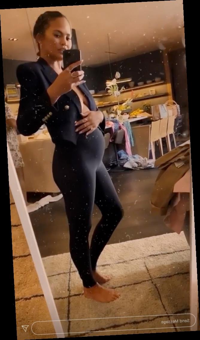 Pregnant Chrissy Teigen Shows Off Her Bump: 'Look at This Third Baby S ...