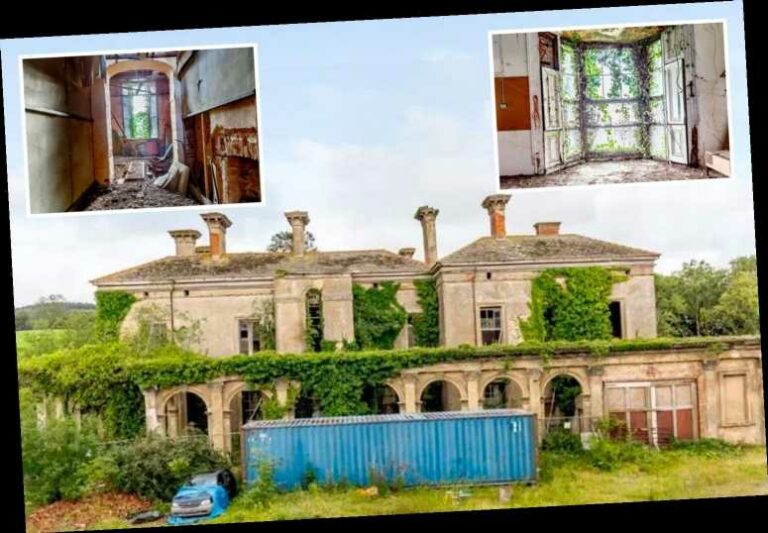 Inside spooky abandoned mansion in Devon on sale for just