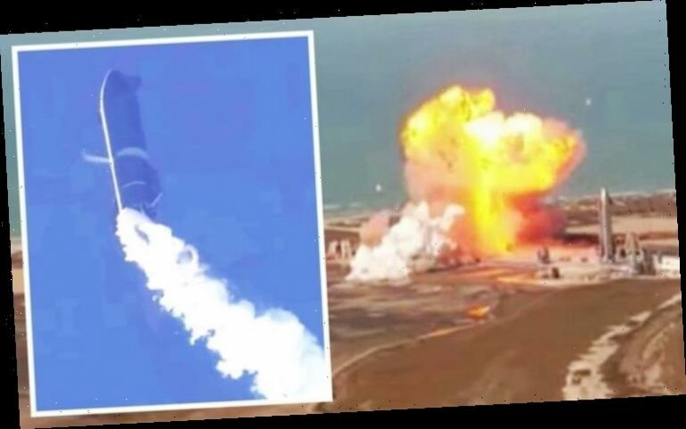 SpaceX Starship crash video: Watch the moment SN9 EXPLODES into ball of ...