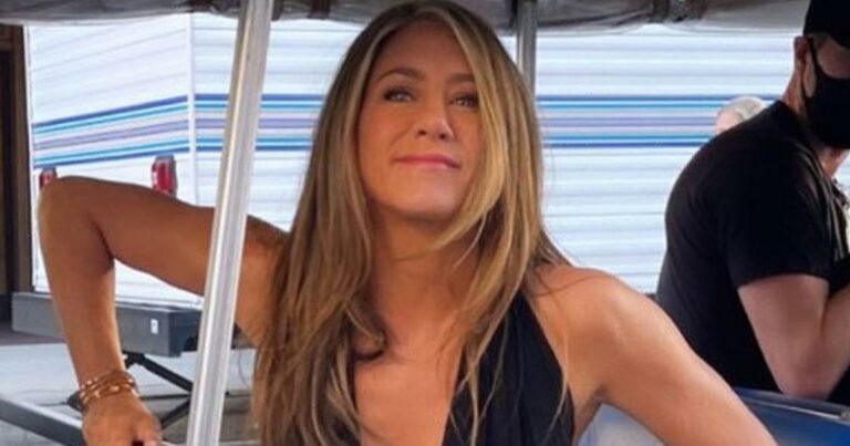 Jennifer Aniston wows in daring jumpsuit for backstage snap from